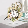 Acrylic Special Shape Flower Bird Diamond Painting Clock Ornaments Kit