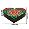 (US Only)Wood DIY Diamond Painting Jewelry Organizer Box Kit for Adults Kids (Mandala)