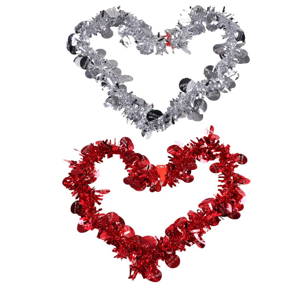 

Tinsel Garland Ribbon Shiny Tops DIY Happy Birthday Ornaments Party Decor, Silver, 501 Original