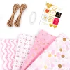 Pink Golden Dots Festive Gift Package Wrapping Paper