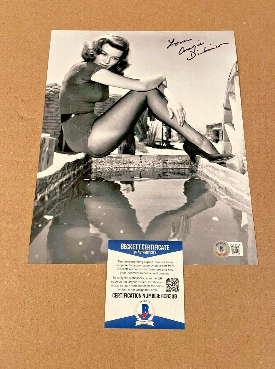 ANGIE DICKINSON SIGNED SEXY VINTAGE 8X10 Photo Poster painting BECKETT BAS POLICE STORY #3