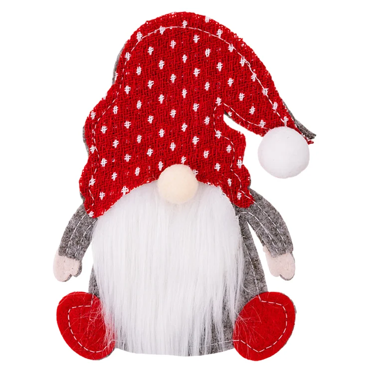 Christmas Gnome Cutlery Holder Santa Claus Xmas Home Ornament (Dots Hat)