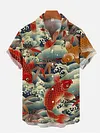 Full-Print Koi Printing Lucky Short Sleeve Shirt