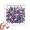 5D DIY Partial Special Shaped Drill Diamond Painting Kit Xmas Decor With Frame Kit 18x18cm