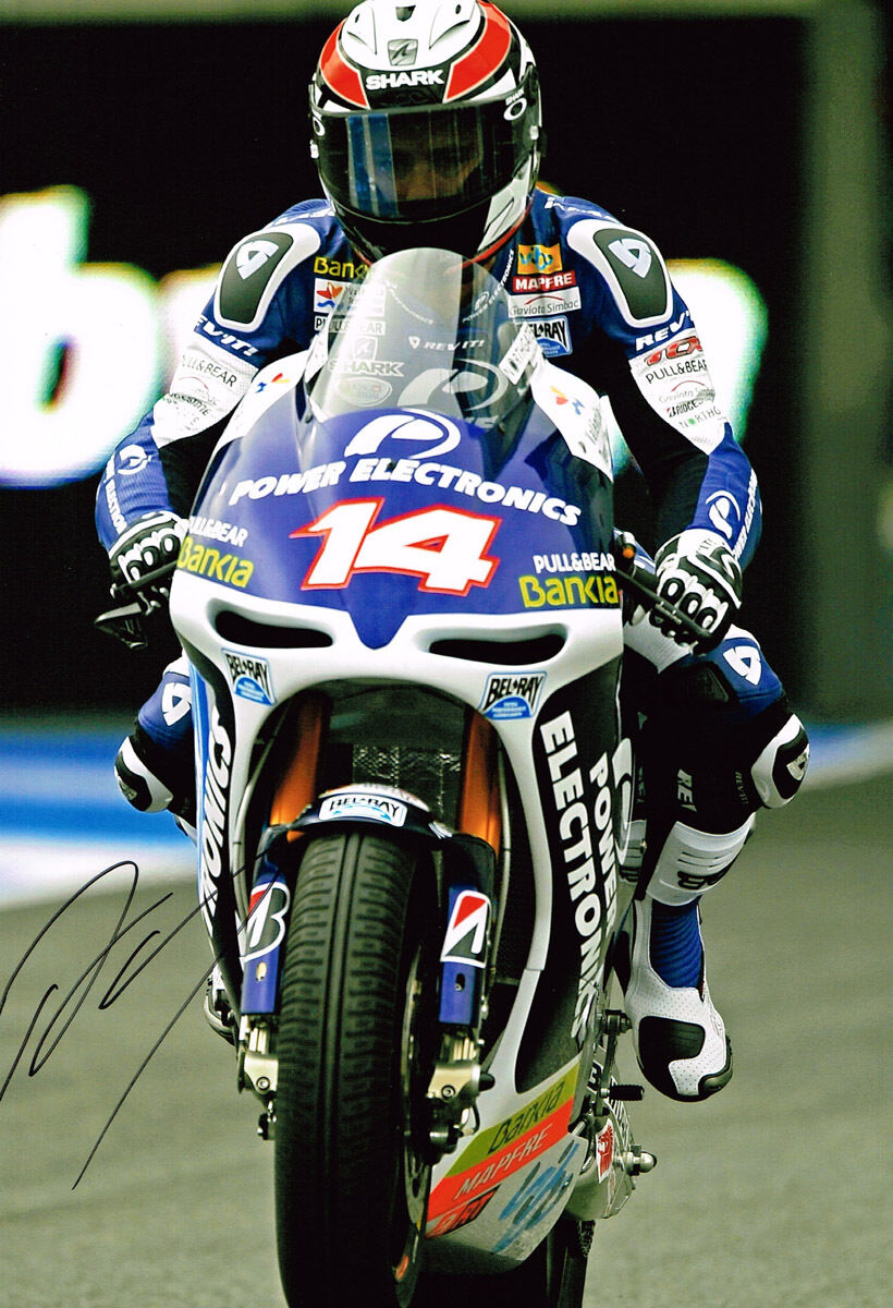 Randy De Puniet HAND SIGNED Autograph MotoGP Aspar Racing 12x8 Photo Poster painting AFTAL COA