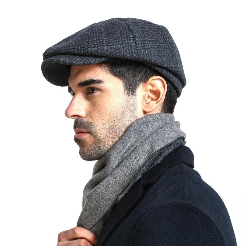 Men’s Casual Solid Color Crimping Beret Hat
