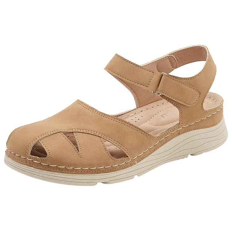 Casual Orthopedic Velcro Walking Wedge Toe Sandals SIKETU Stunahome.com