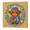 Kit de peinture en perles encadr&eacute;es vache tournesol des Highlands 7,87x7,87 pouces