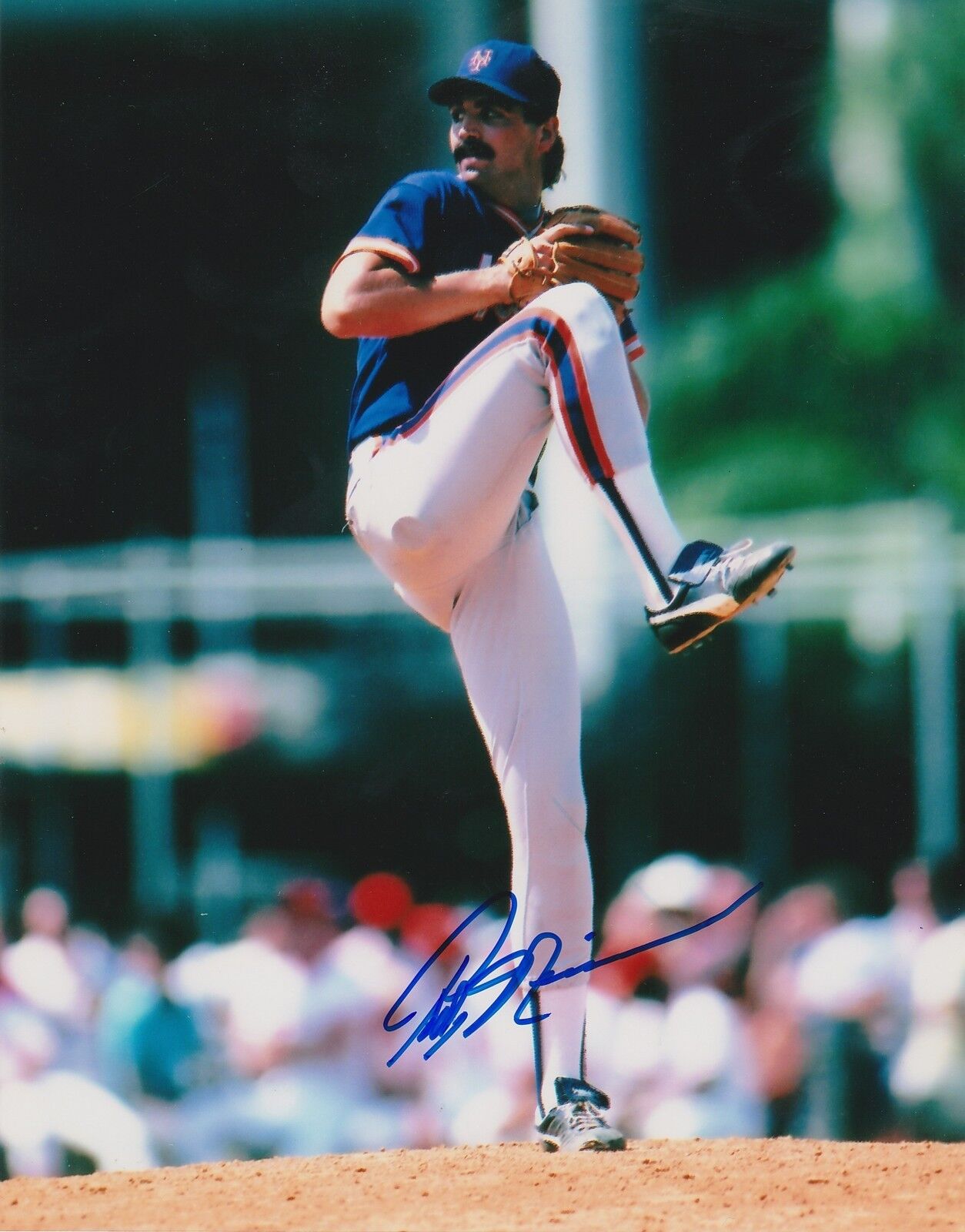 RANDY NIEMANN NEW YORK METS ACTION SIGNED 8x10