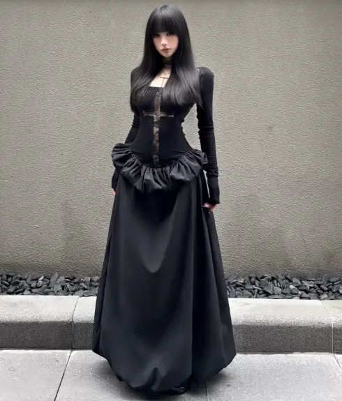 alt dresses Redemption' Black Grunge Alt Eyelet Dress Rags n Rituals