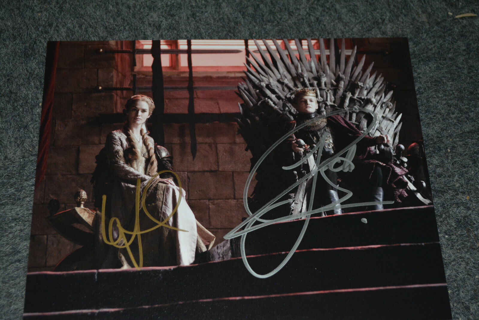 JACK GLEESON & LENA HEADEY signed autograph 8x10 In Person GAME OF THRONES