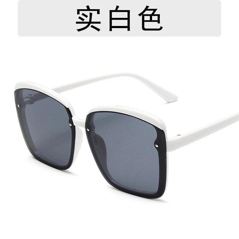2020 Oversize Square Sunglasses Women Vacation Beach Sun Glasses Luxury Vintage Brand