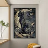 Black Cat Moon-11CT Counted Cross Stitch Kit(40x60cm)