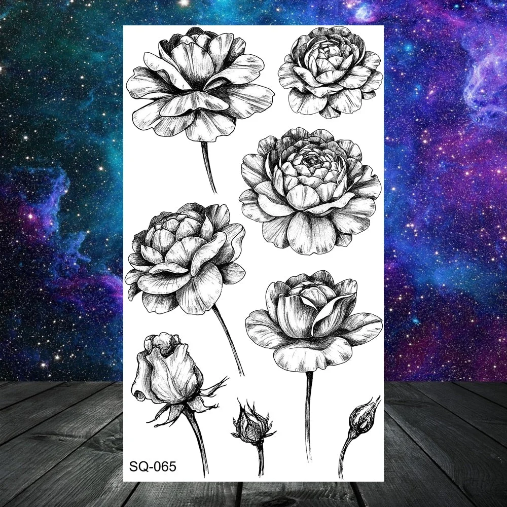 Astronaut Stars Moon Sun Temporary Tattoos For Women Kids Girl Butterfly Feather Letters Fake Tattoo Neck Arm Hands Small Tatoos