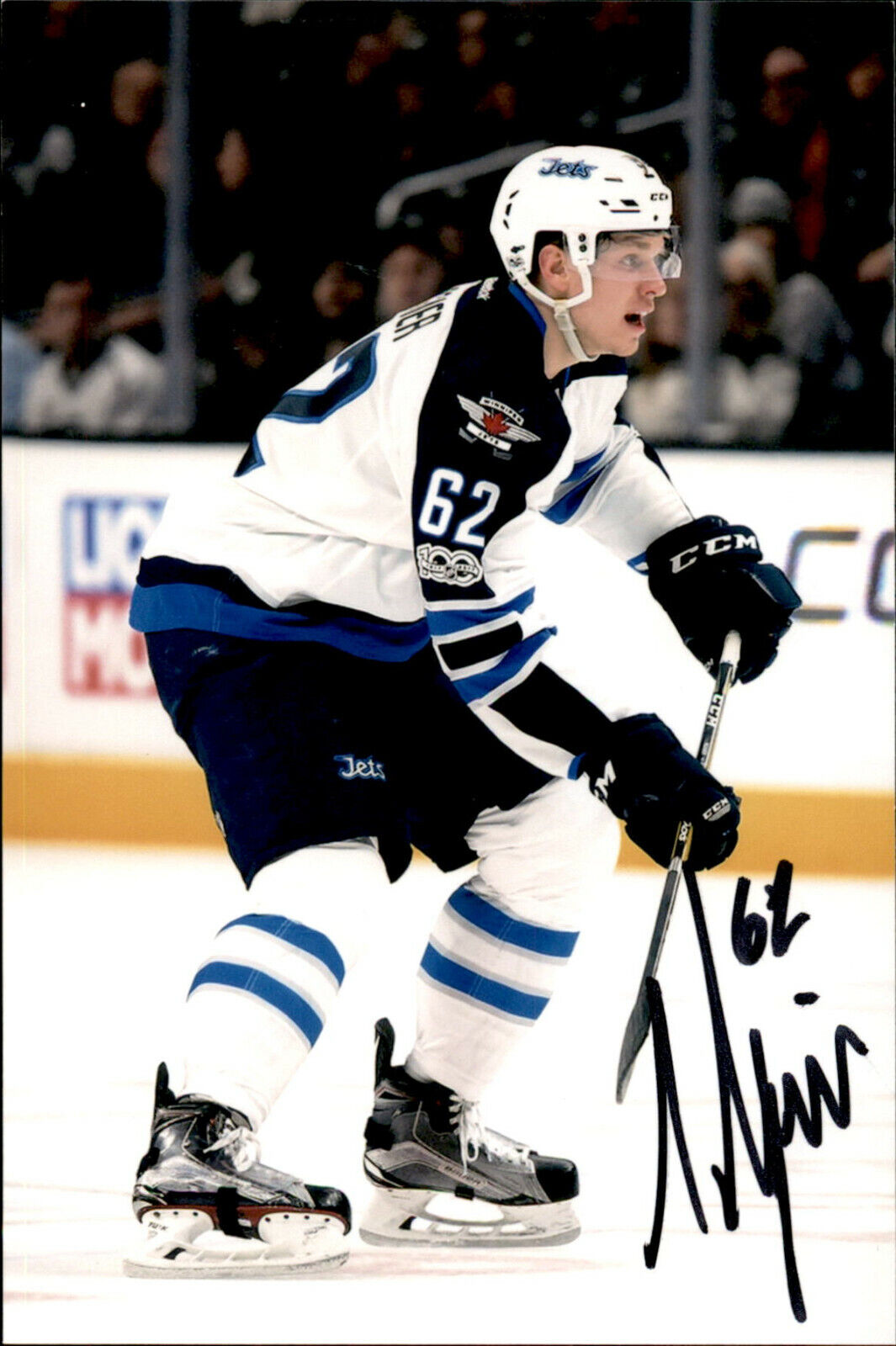 Nelson Nogier SIGNED 4x6 Photo Poster painting WINNIPEG JETS #5