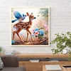 Diamond Painting-DIY Round Drill Elk Blue(40*40CM)