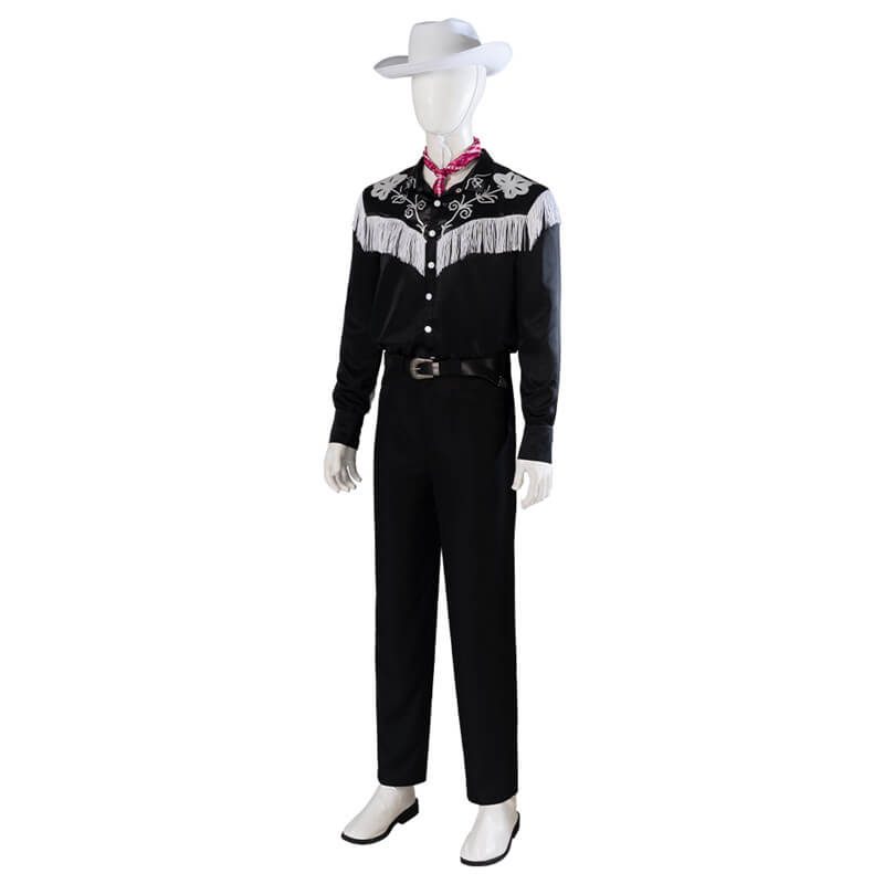 Movie Ken Cowboy Outfit  Black Fringe Cosplay Costume