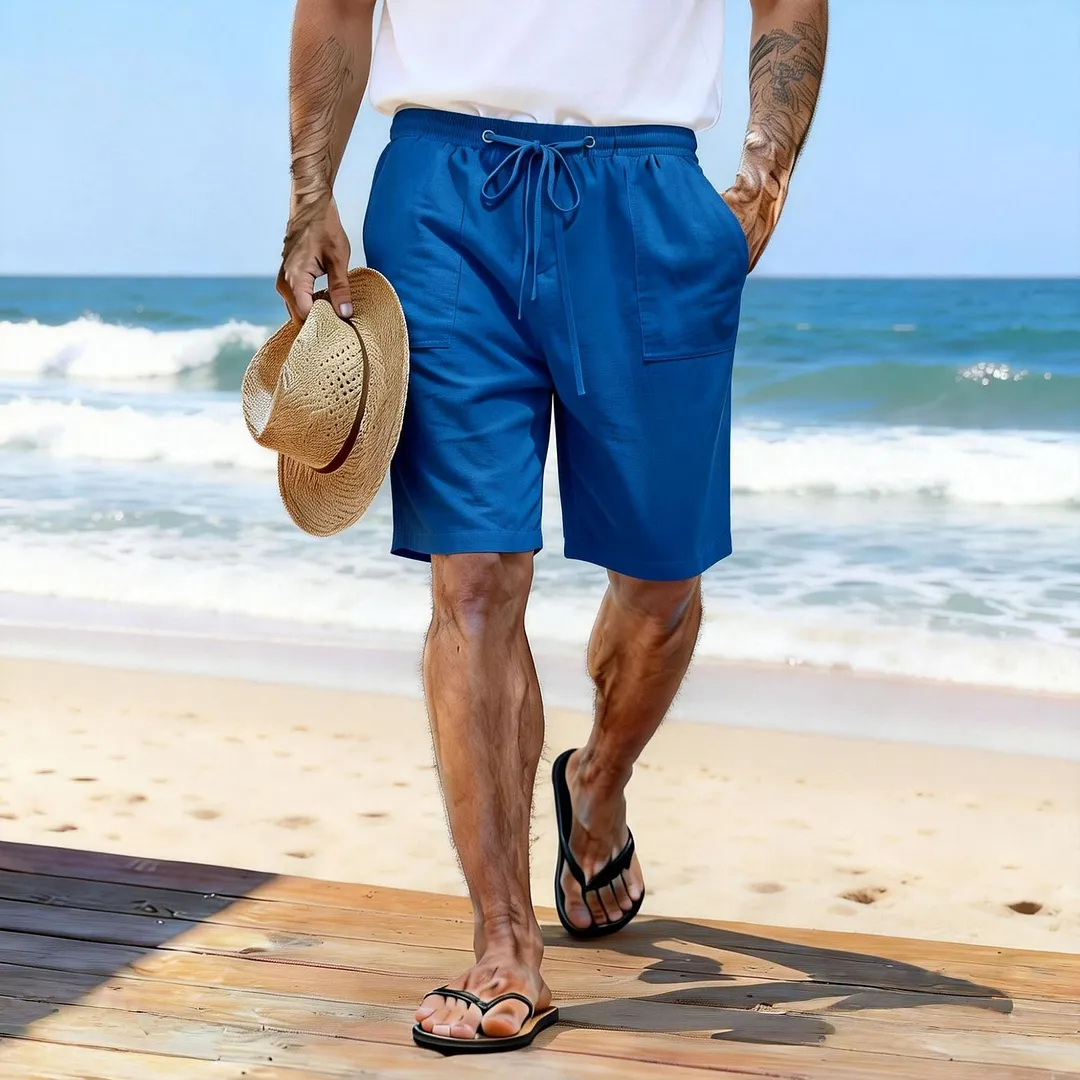 Men's Holiday Linen Beach Shorts-INSPIREUSE
