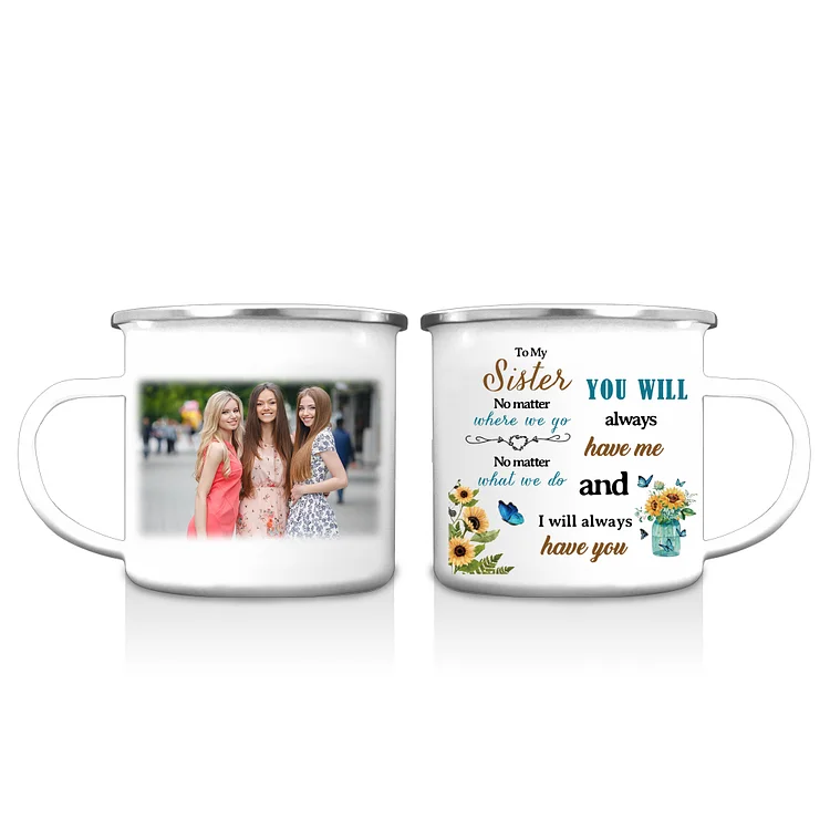 Personalized Photo Mug-Custom To My Sister Birthday Gift Ceramic Coffee Mug for Sister