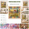 Stamped Cross Cross cross stitch kit for Adults Farm with Sunflowers 11CT 45x45cm tapestrymarket