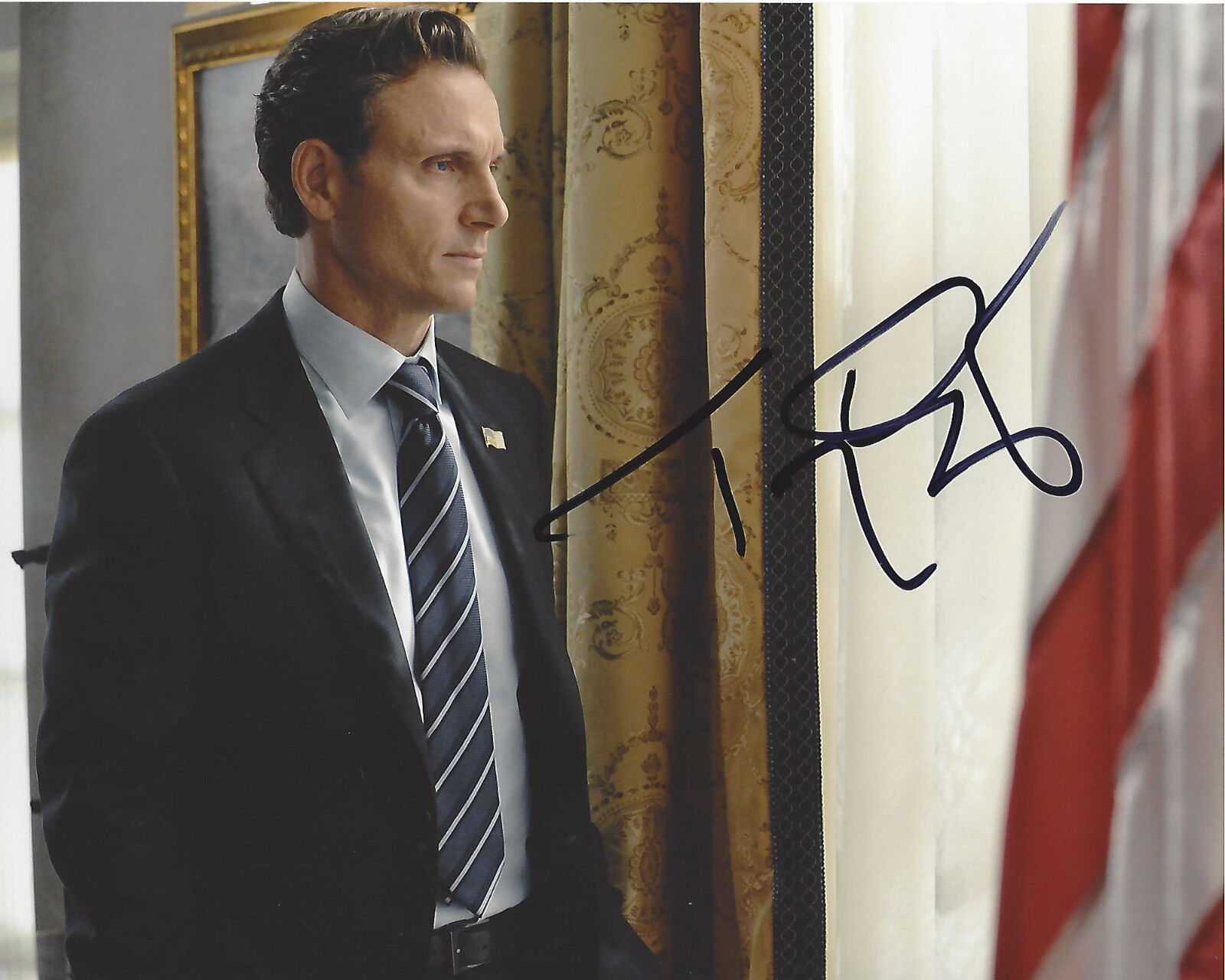 TONY GOLDWYN HAND SIGNED 'SCANDAL' PRESIDENT GRANT 8X10 Photo Poster painting w/COA ACTOR PROOF