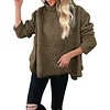 Sherpa Winter Turtleneck Top Sweatshirt For Women