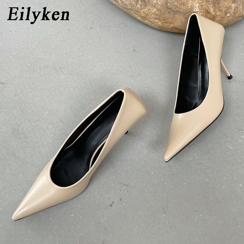  New Spring Sexy Pointed Toe Thin Heels Woman Pumps Fashion Shallow Dress Sandals Women Office Work Ladies Shoes Slides