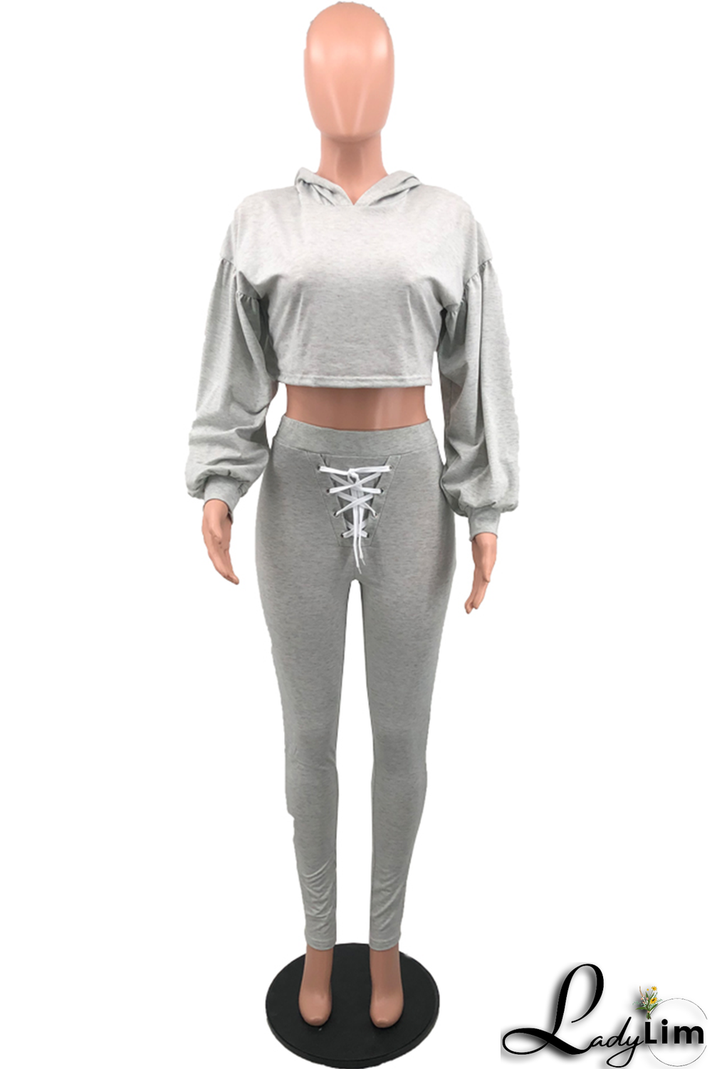 Blue Fashion Solid Patchwork V Neck Long Sleeve Two Pieces