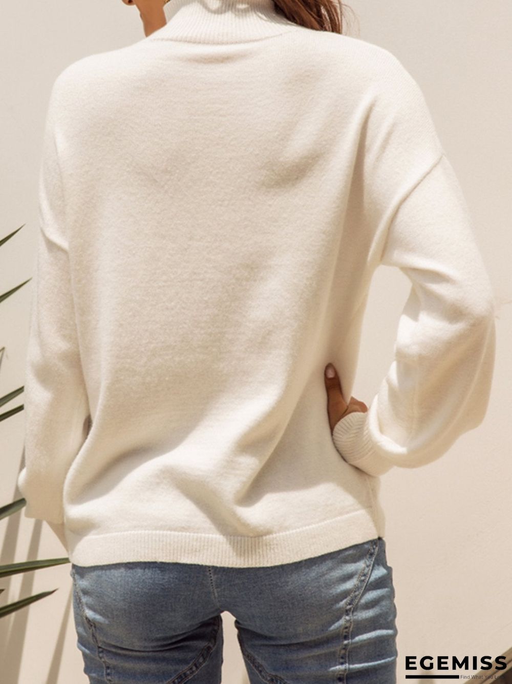 Casual Long Sleeve Shift Sweater | EGEMISS