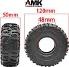 AMK 4pcs RC Tires 1.9inch RC Rubber Tyre Set Wheel Tires 120X50MM for 1/10 RC Crawler T-raxxas TRX4 TRX6 A-xial SCX10 AXI03007 90046 BRX10 Wheel
