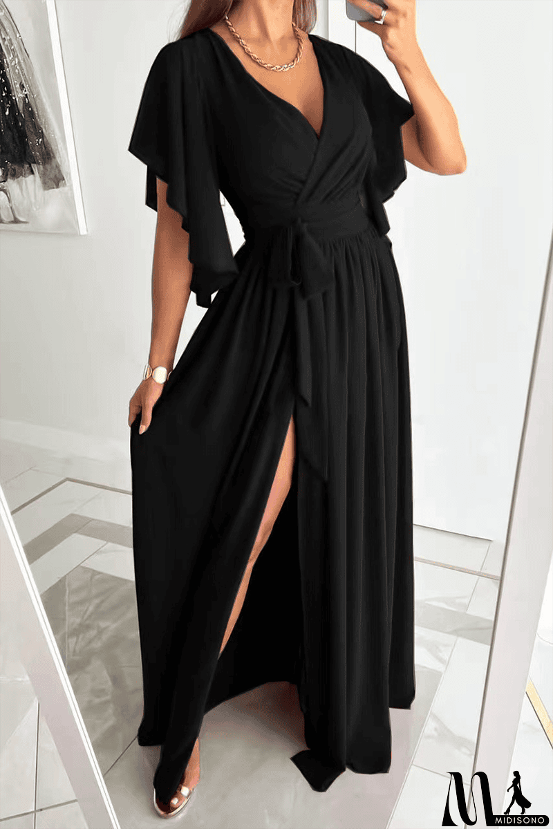 MidiSono - You're Enough Ruffles Sleeve Maxi Dress