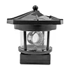 Lighthouse Solar LED Light Garden Fence Outdoor Beacon Rotating Beam Lamp
