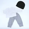 Black and white 3-piece baby suit for 17-20 inch reborn baby doll - RBBI-Myrebornbabydoll&reg; Myrebornbabydoll&reg;