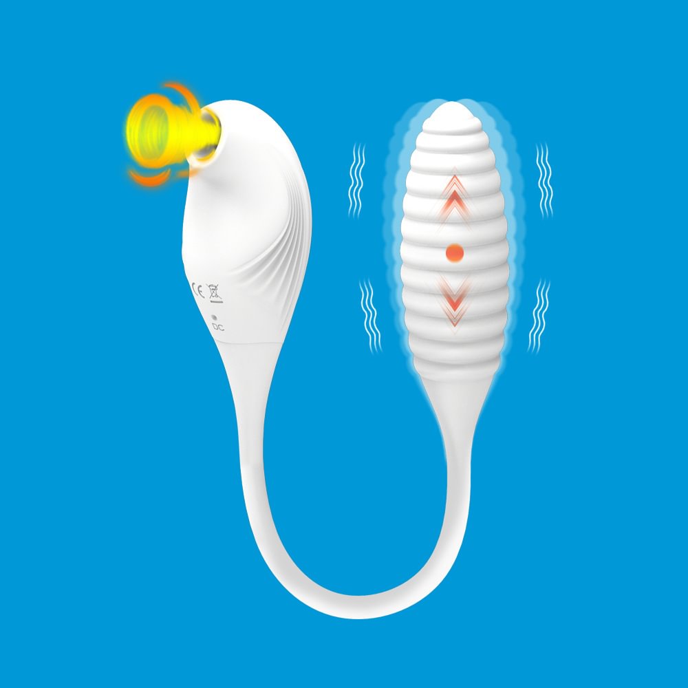2 In 1 Clitoris Nipple Sucker Vibrating Egg G Spot Stimulator 