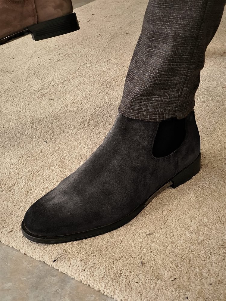 Torino Mink Suede Chelsea Boots
