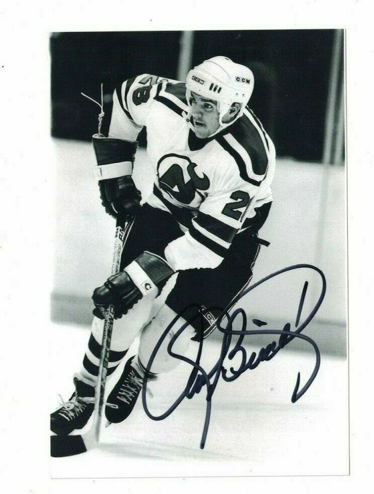 Andy Brickley New Jersey Devils Signed 4x6 Hockey Photo Poster painting W/Our COA