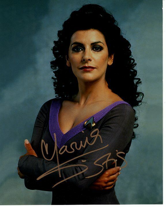 MARINA SIRTIS signed autographed STAR TREK THE NEXT GENERATION TROI Photo Poster painting