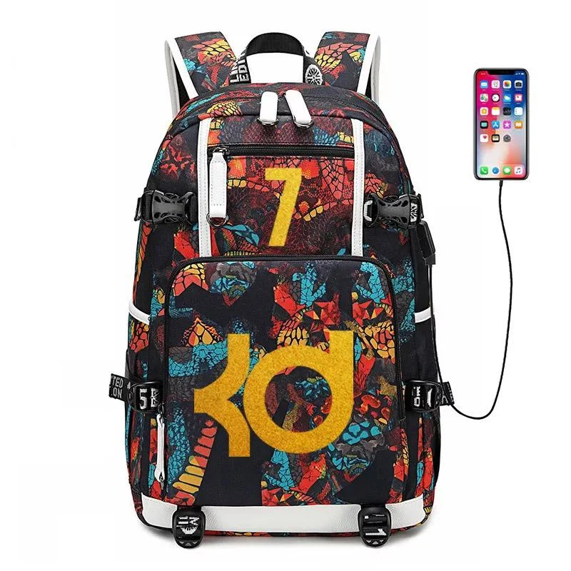 Buzzdaisy Golden State  Basketball Warriors #2 USB Charging Backpack School NoteBook Laptop Travel Bags