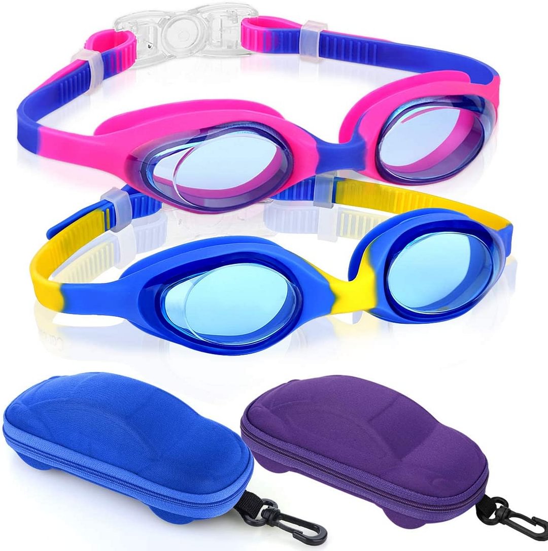 Kids Swimming Goggles, Swim Goggles for Boys Girls Kid Age 3-12 Child Colorful Swim Goggles Clear Vision