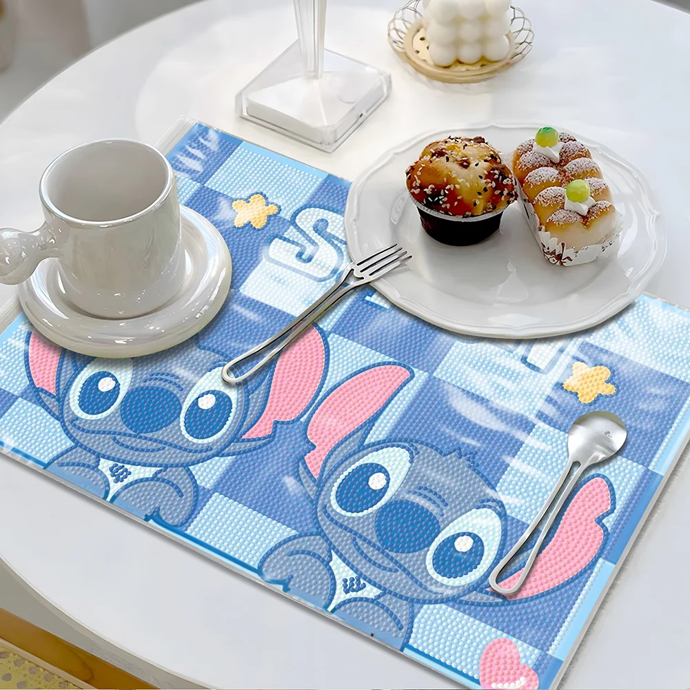 DIY Stitch Diamond Painting Placemat Diamond Crafts Projects for Kids Adults