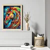 Colored Horse - 11CT Stamped Cross Stitch - 40*55cm - Animal