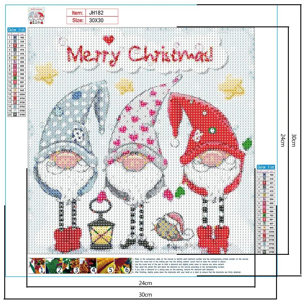 Diamond Painting - Full Round Drill - Christmas Goblin(30*30cm)