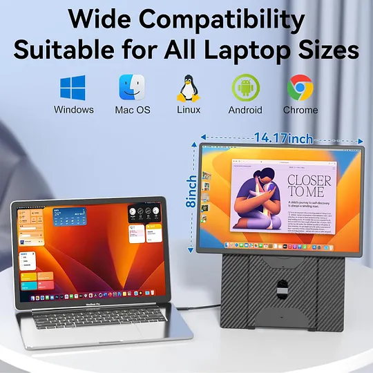 KEFEYA N2 16.1 Inch 1200P 360° Rotatable Display Dual Extender
