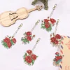 6Pcs DIY Diamond Painting Flower Keychain
