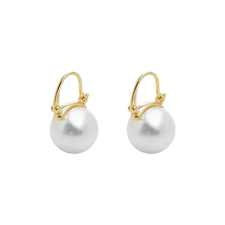 S925 Silver Pearl/Garnet Earrings
