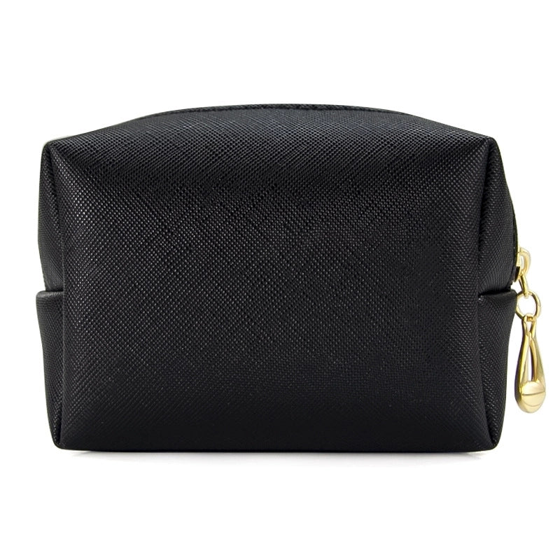 Basic Solid Color Pu Leather Square Makeup Bags