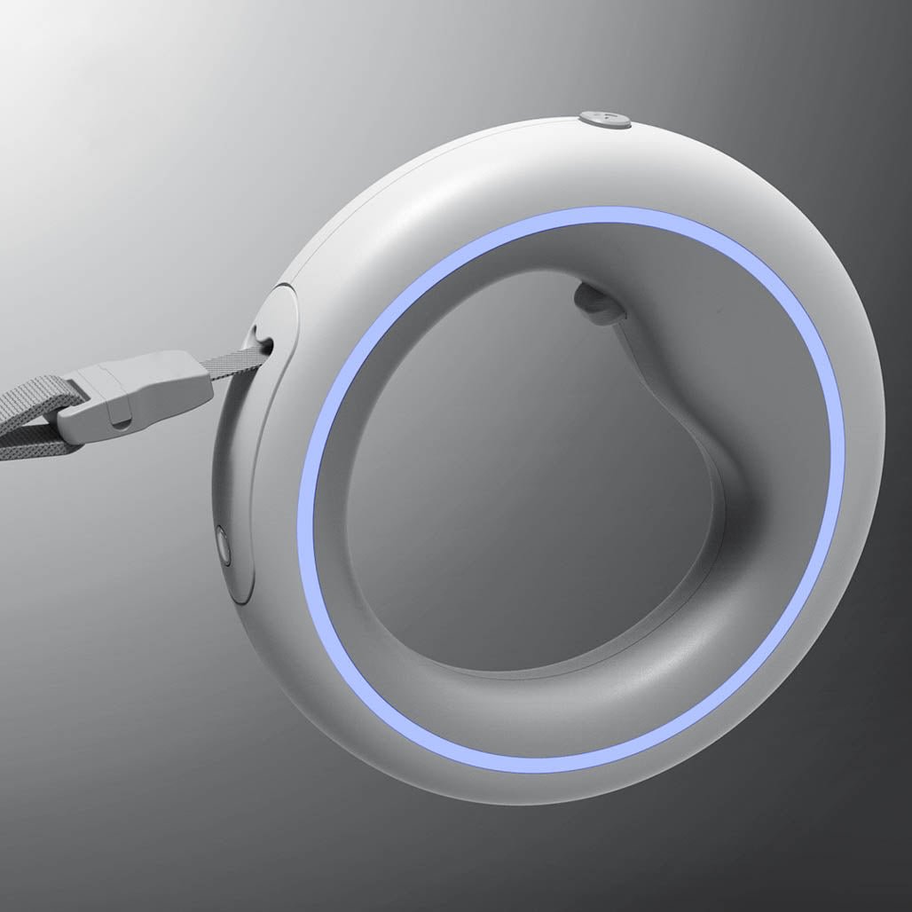 Retractable Dog Leash Ring with Led Lighting