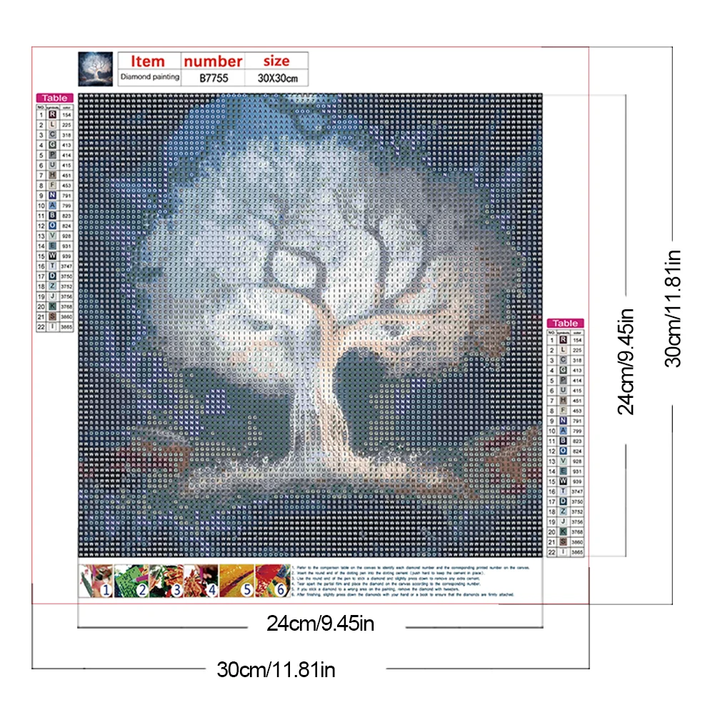 Diamond Painting - Full Round Drill - Life Tree(Canvas|30*30cm)
