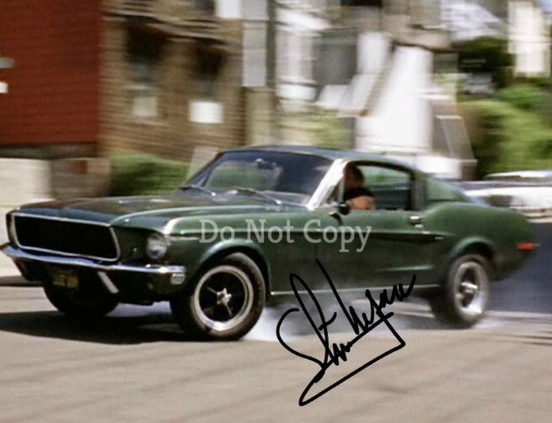 Steve Mcqueen Signed Photo Poster painting 8X10 rp Autographed ** Bullitt ** Mustang