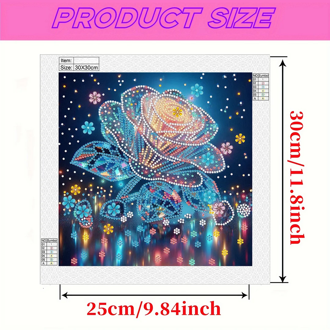 Flowers - Diamond Painting - Partial Special Shaped Drill(Canvas|30*30cm)